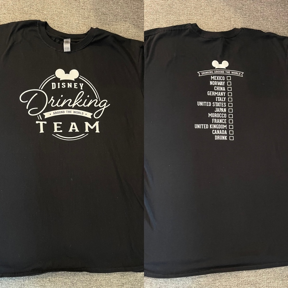 Disney Drinking Around The World Team Custom Epcot Tshirt